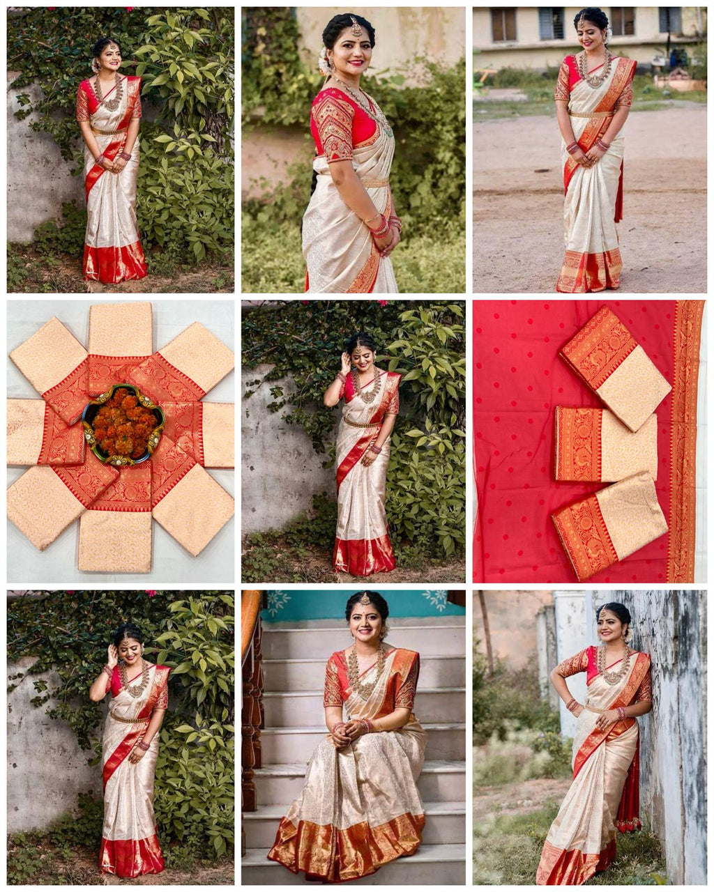 Beautiful Soft Lichi Silk Saree with Jacquard Pallu &amp; Border