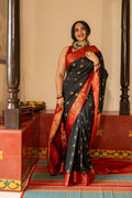 Elegant Soft Lichi Silk Saree with All-Over Jacquard Work & Rich Pallu