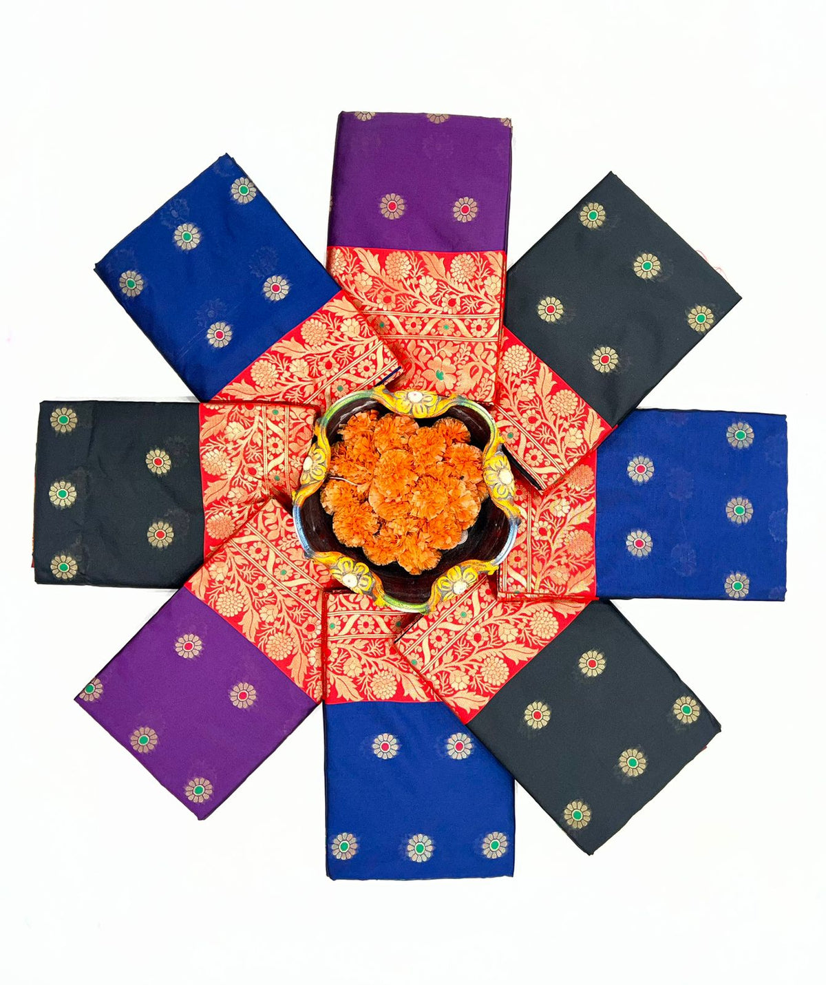 Elegant Soft Lichi Silk Saree with All-Over Jacquard Work & Rich Pallu