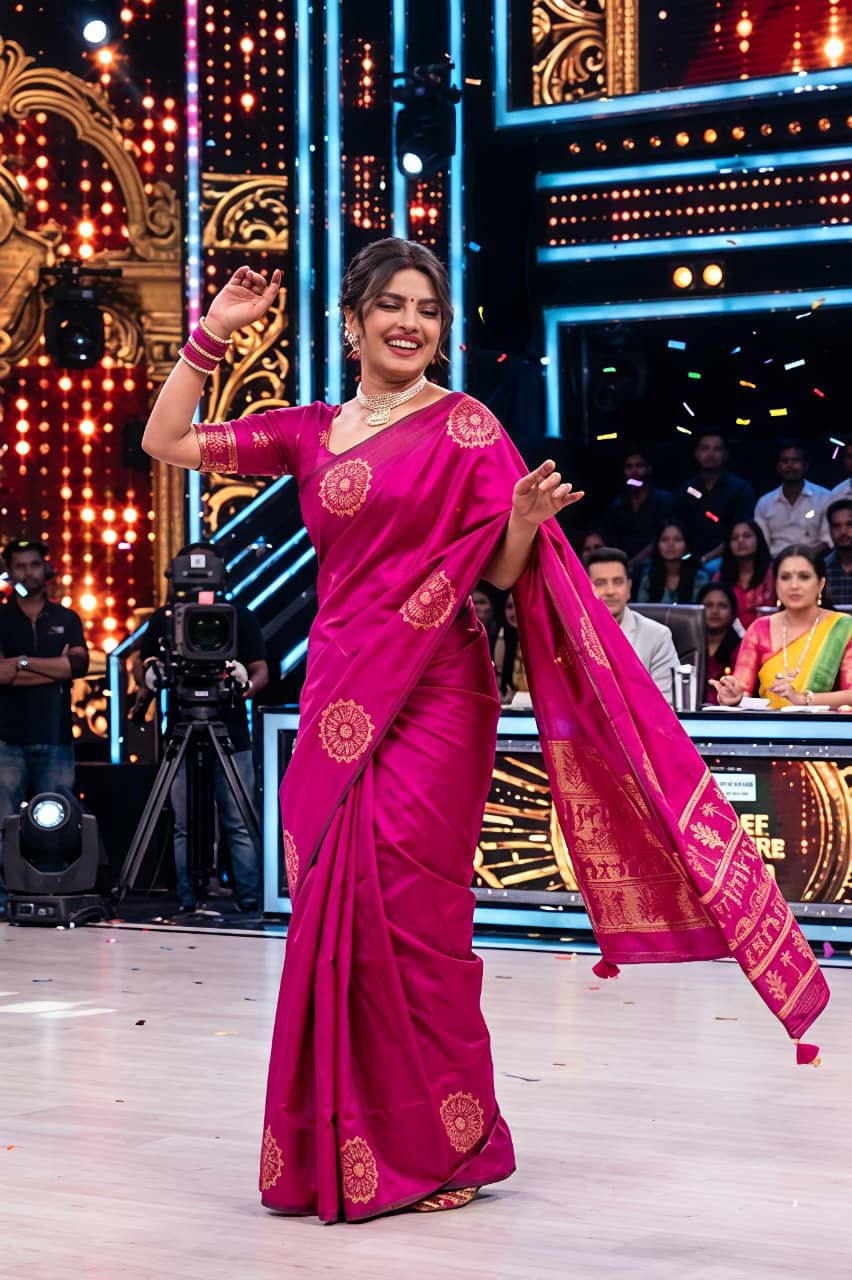 Charming Soft Lichi Silk Saree with Rich Pallu &amp; Jacquard Work