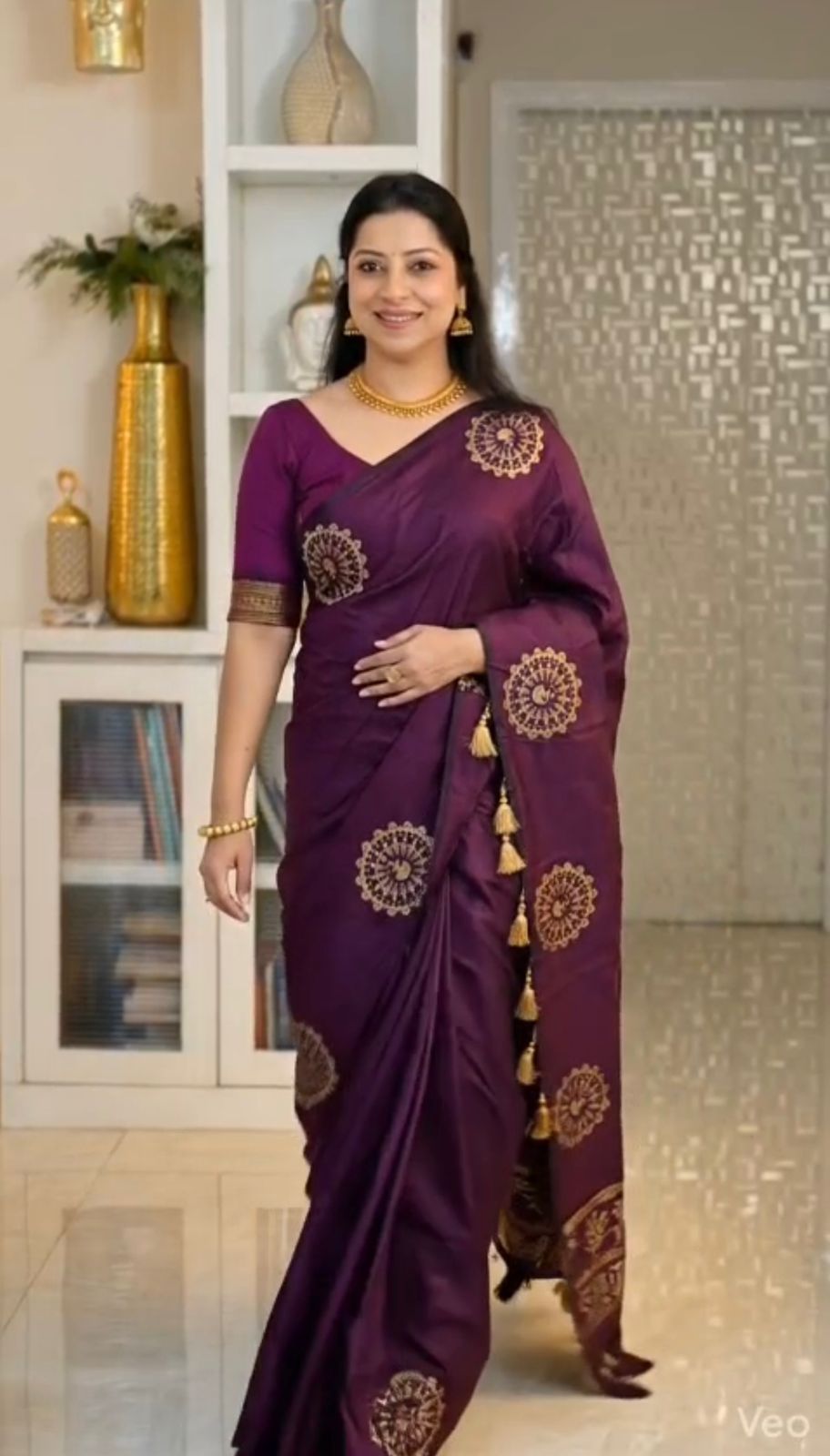 Charming Soft Lichi Silk Saree with Rich Pallu &amp; Jacquard Work