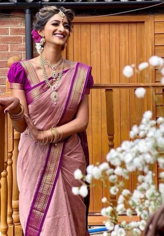 Exclusive Soft Lichi Silk Saree with Rich Jacquard Weave & Elegant Pallu