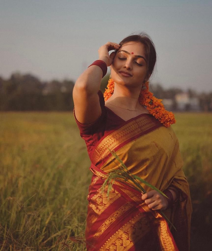 Exclusive Soft Lichi Silk Saree with Rich Jacquard Weave & Elegant Pallu