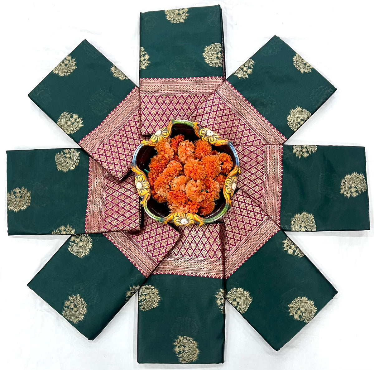 Timeless Soft Lichi Silk Saree with Refined Jacquard Design & Rich Pallu