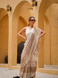 Royal Zahlar Bloom Premium Linen Cotton Digital Printed Saree with Satin Banglory Blouse