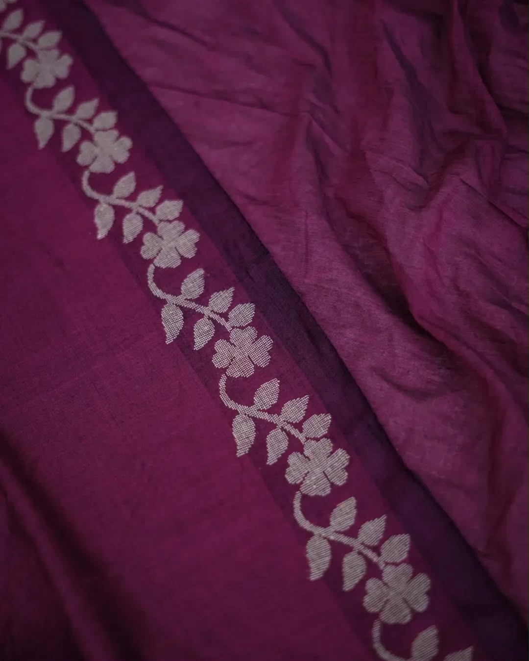 Elegant Zahlar Bloom Premium Linen Cotton Digital Printed Saree with Satin Banglory Blouse