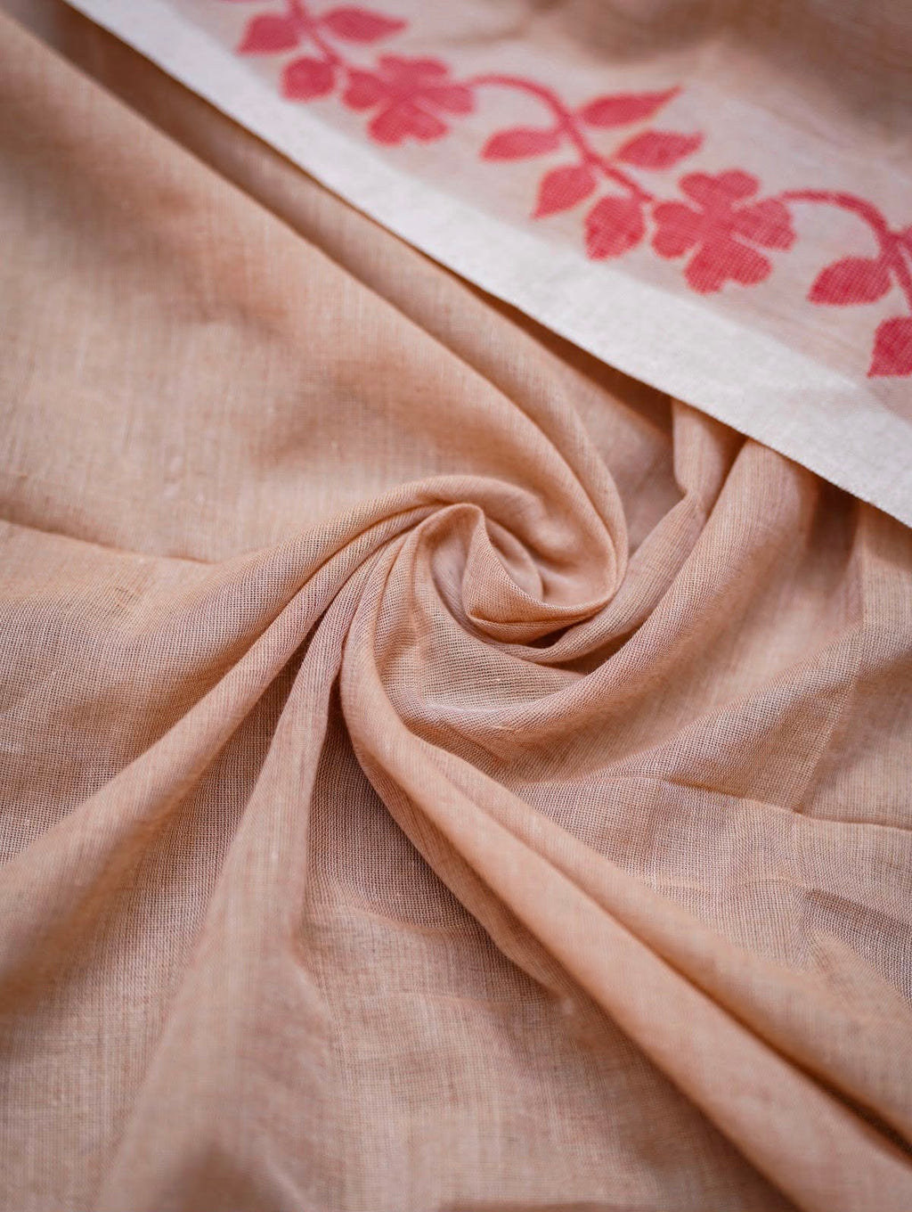 Elegant Zahlar Bloom Premium Linen Cotton Digital Printed Saree with Satin Banglory Blouse