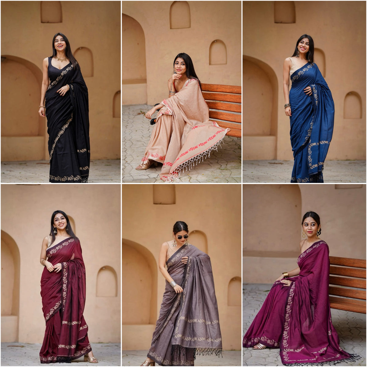 Elegant Zahlar Bloom Premium Linen Cotton Digital Printed Saree with Satin Banglory Blouse