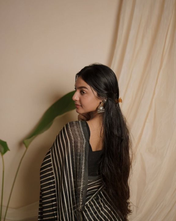 Premium Chanderi Cotton Digital Printed Saree with Zahlar Tussle