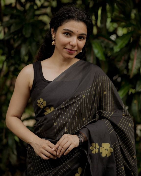 Chanderi Cotton Elegance Premium Digital Printed Saree with Zahlar Tussle