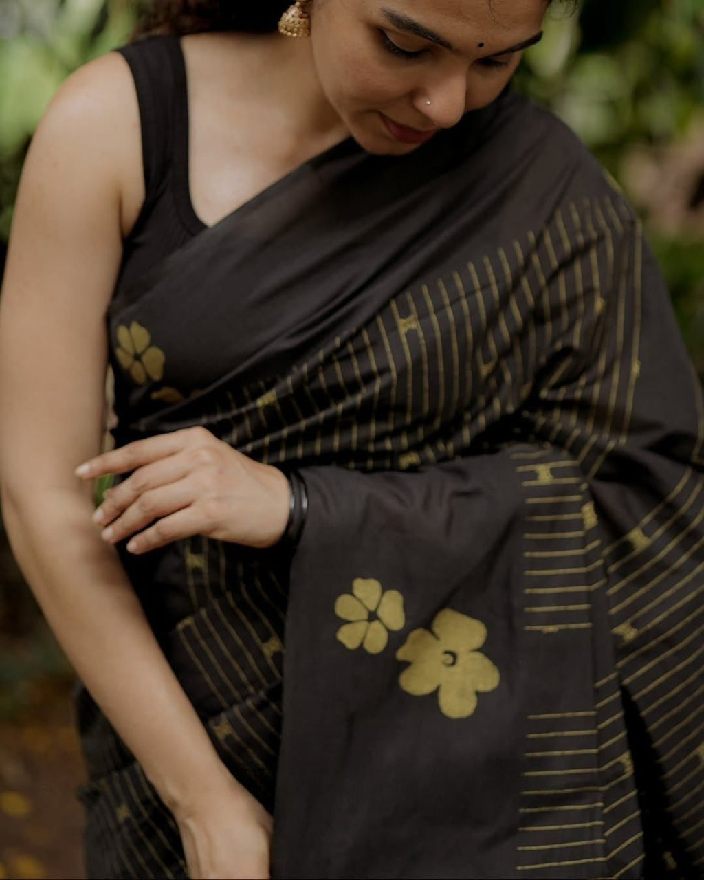 Chanderi Cotton Elegance Premium Digital Printed Saree with Zahlar Tussle