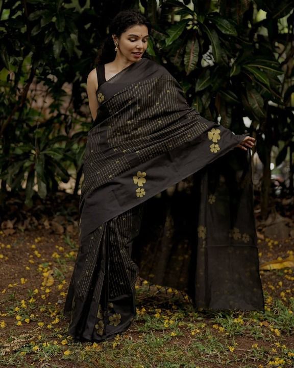Chanderi Cotton Elegance Premium Digital Printed Saree with Zahlar Tussle