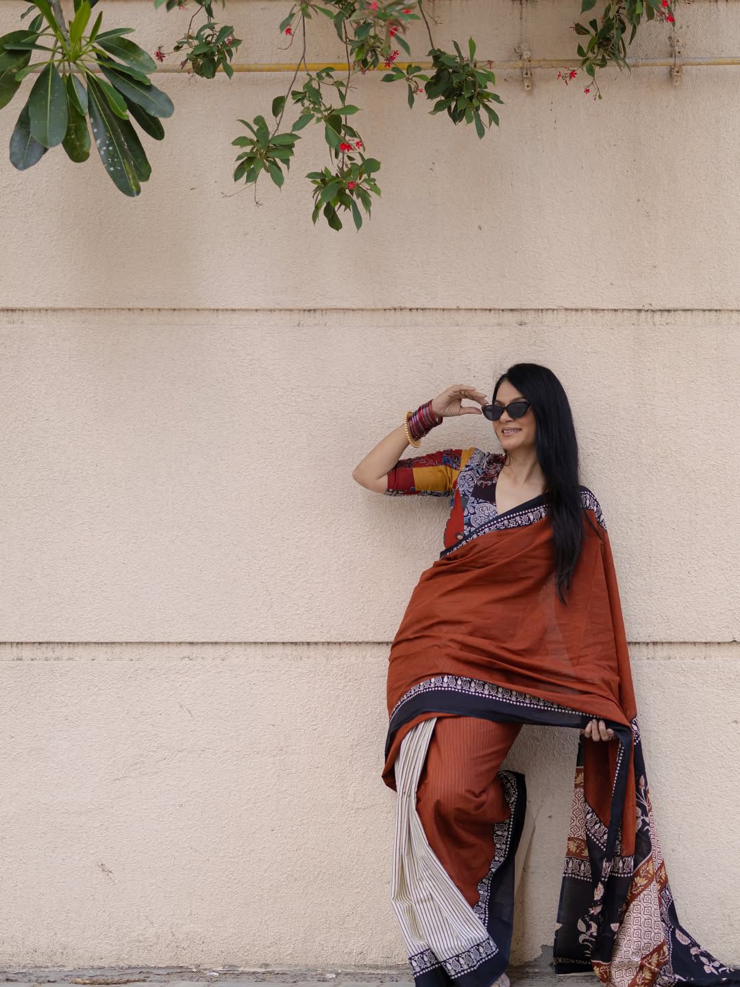 Half & Half Rich Pallu Linen Cotton Digital Printed Saree