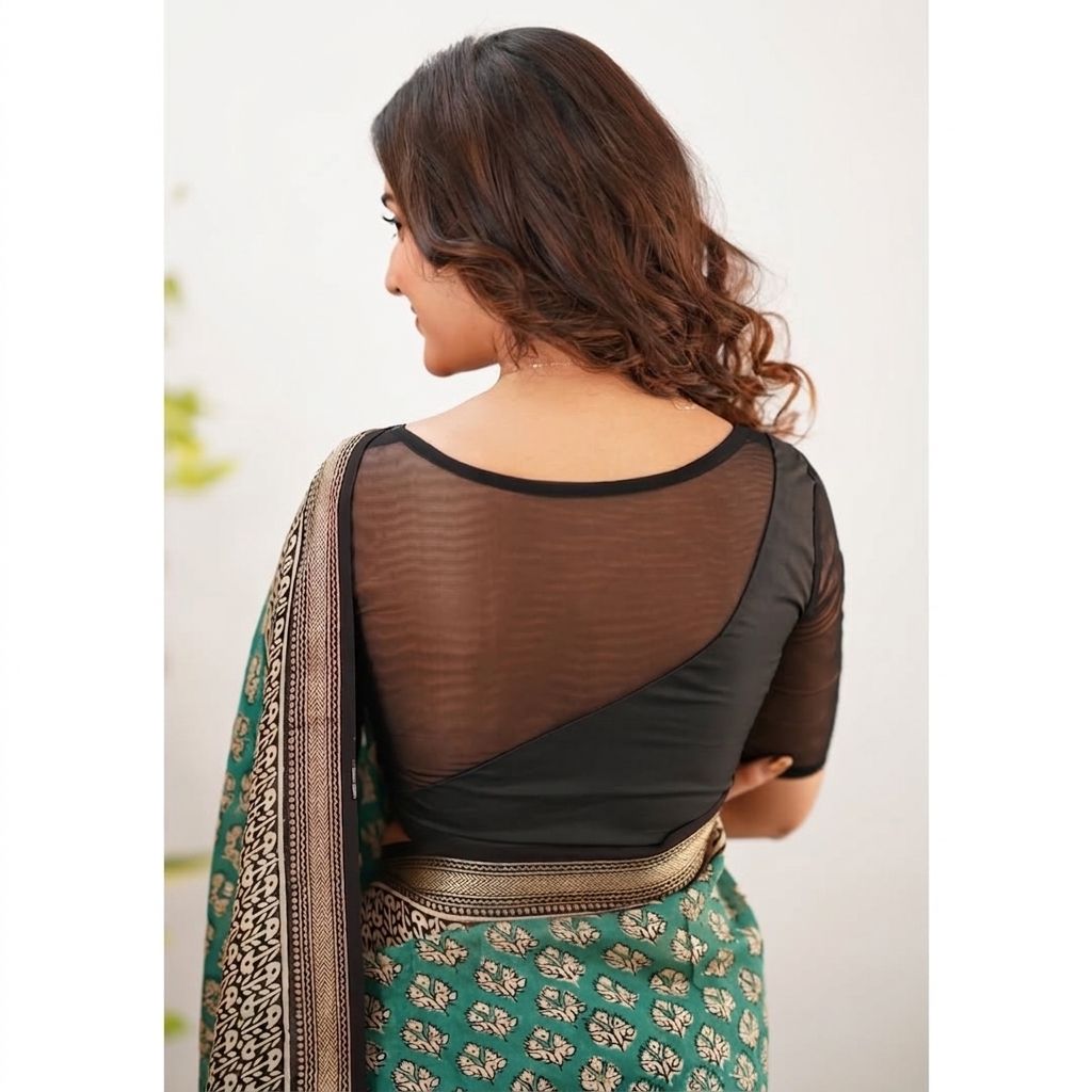 Floral Rich Pallu Linen Cotton Digital Printed Saree