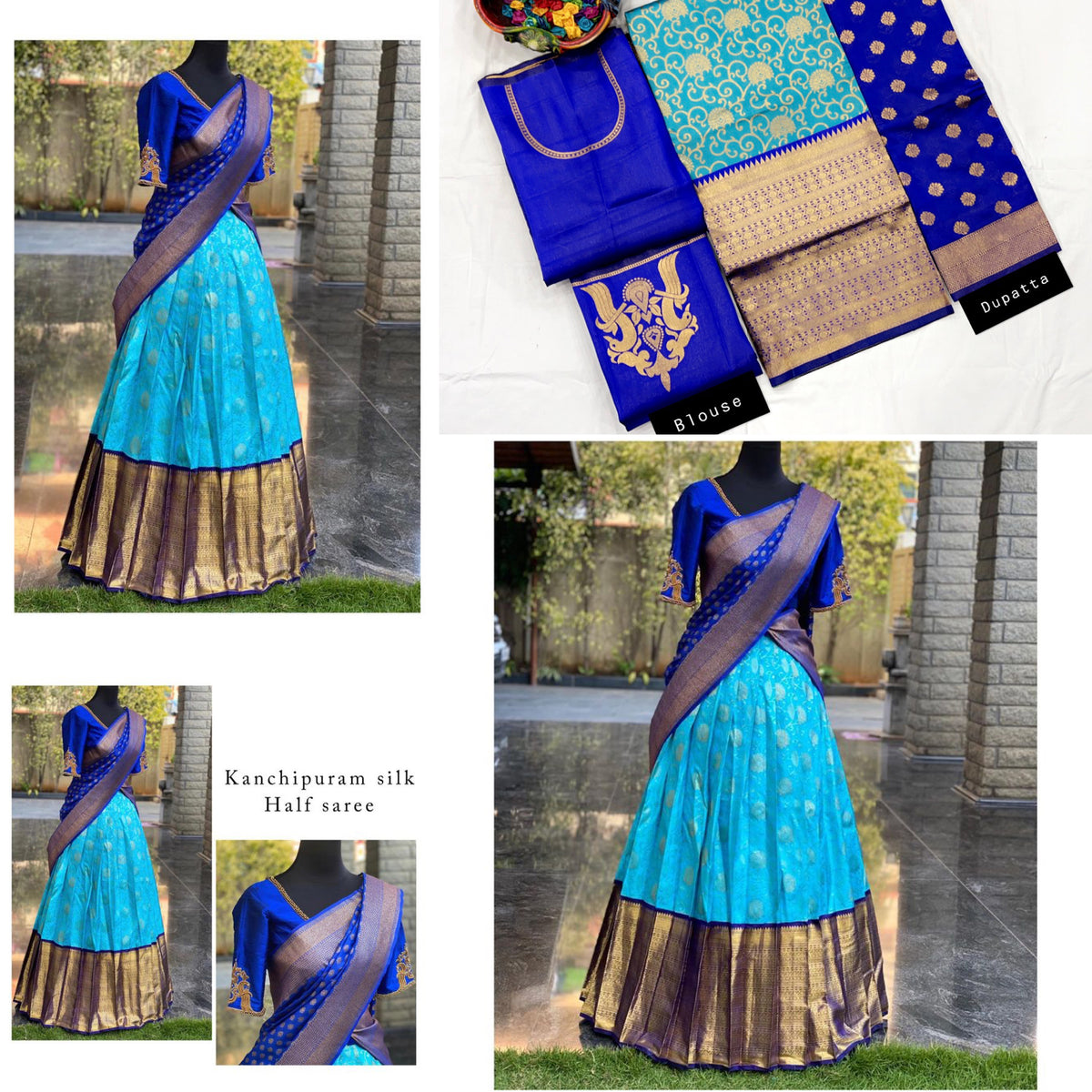 Elegant Kanjivaram Silk Zari Lehenga with Banarasi Dupatta Set