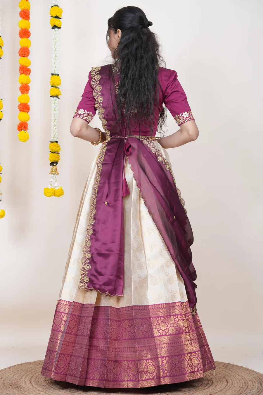 Premium Kanjivaram Silk Zari Lehenga with Banarasi Dupatta Set