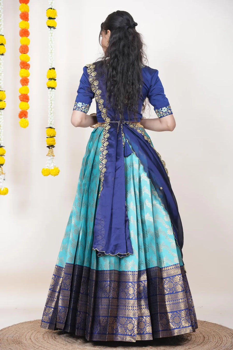 Premium Kanjivaram Silk Zari Lehenga with Banarasi Dupatta Set