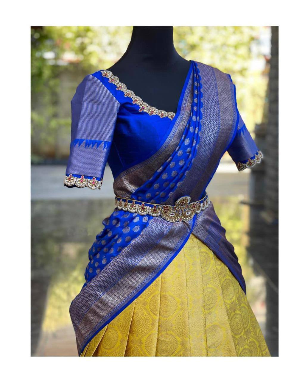 Kanjivaram Silk Zari Lehenga with Banarasi Silk Dupatta & Blouse