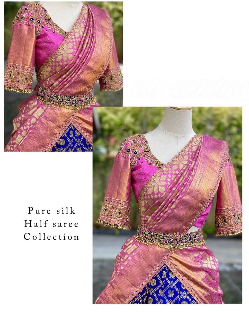 Kanjivaram Silk Zari Lehenga with Banarasi Dupatta & Designer Blouse