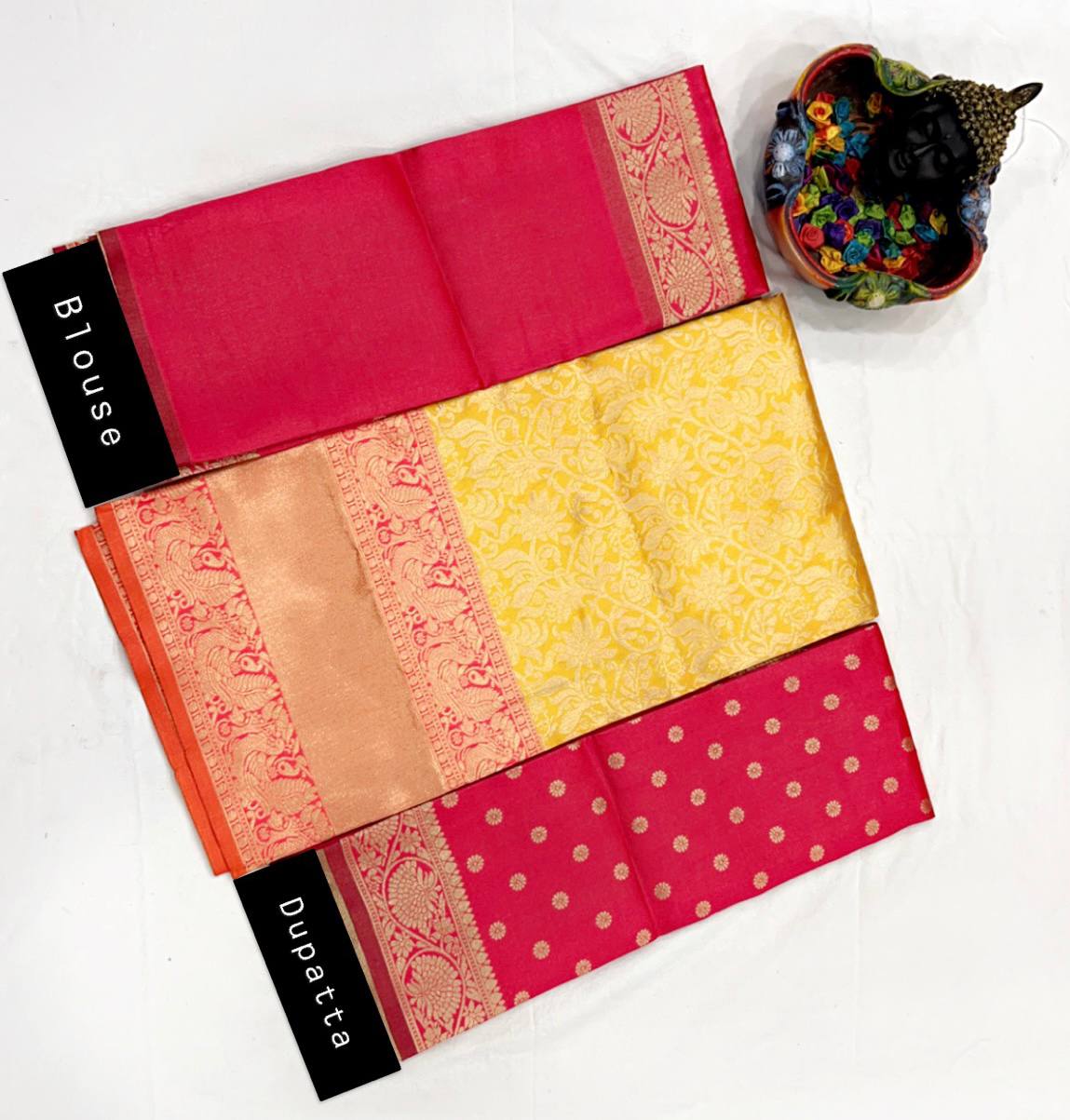Festive Kanjivaram Silk Zari Lehenga with Banarasi Dupatta Set