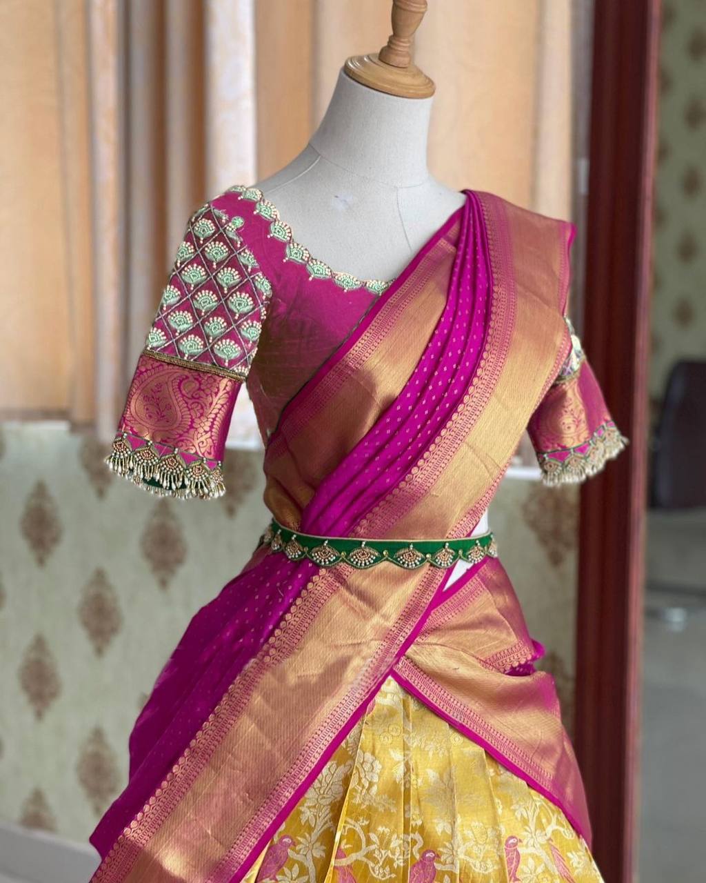 Traditional Kanjivaram Zari Lehenga with Banarasi Dupatta Set