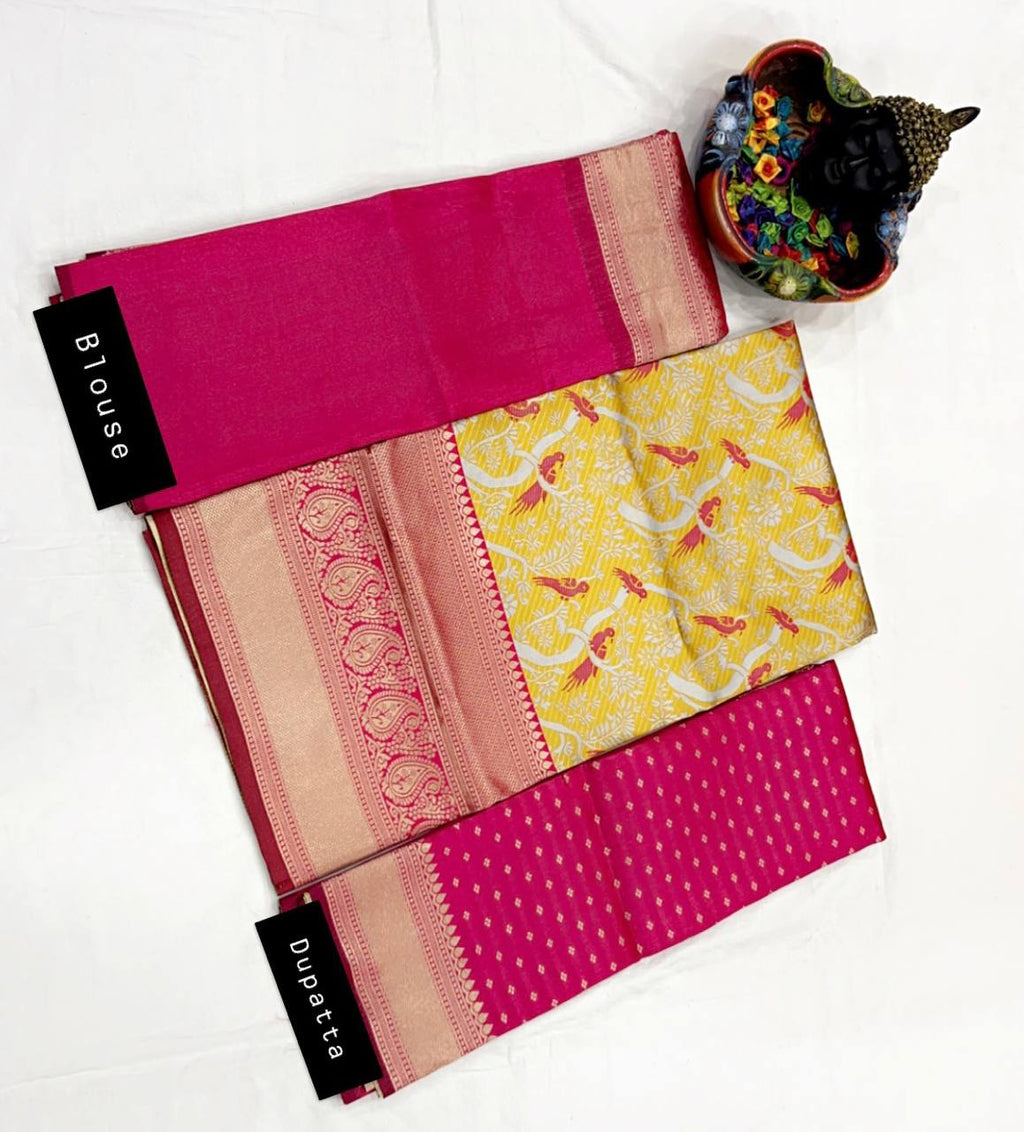 Traditional Kanjivaram Zari Lehenga with Banarasi Dupatta Set
