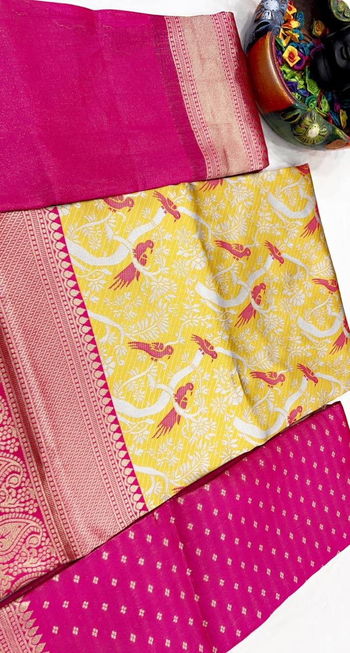 Traditional Kanjivaram Zari Lehenga with Banarasi Dupatta Set