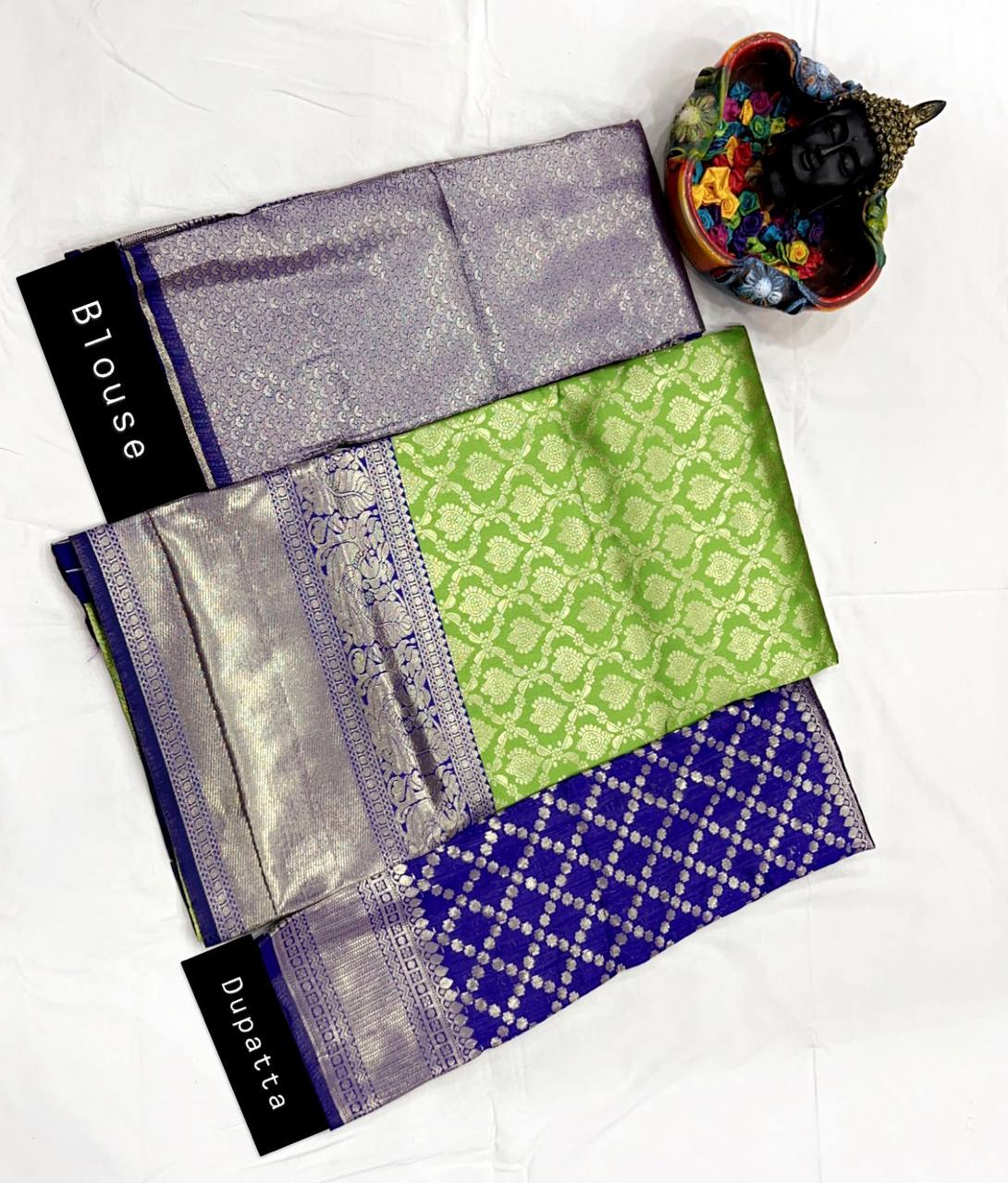 Royal Kanjivaram Silk Zari Lehenga Set with Banarasi Dupatta