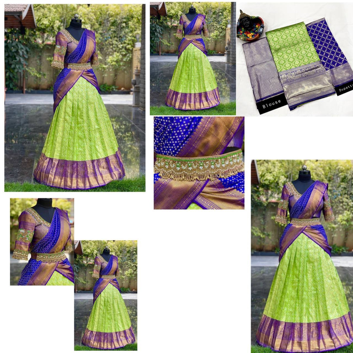 Royal Kanjivaram Silk Zari Lehenga Set with Banarasi Dupatta