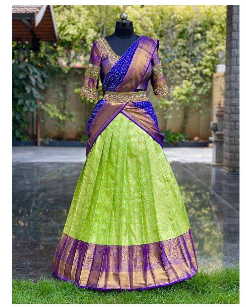 Royal Kanjivaram Silk Zari Lehenga Set with Banarasi Dupatta