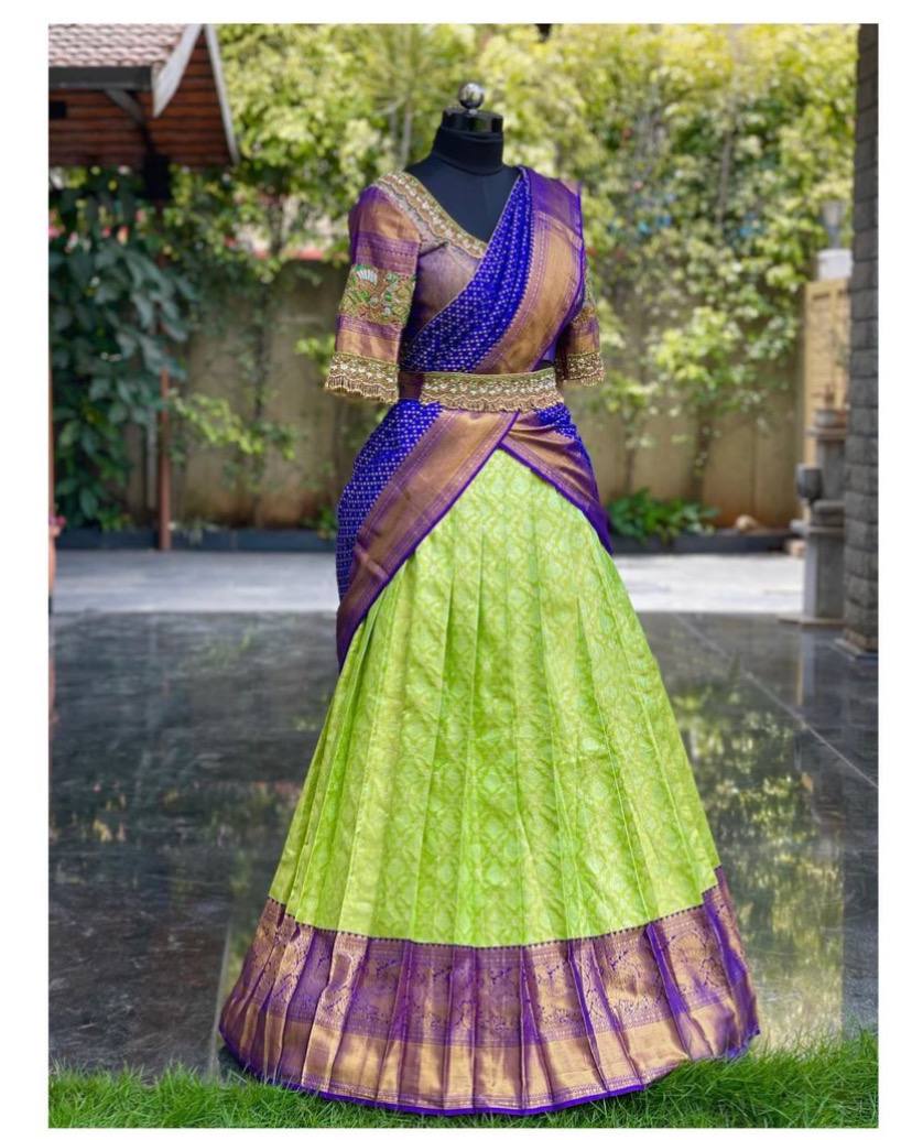 Royal Kanjivaram Silk Zari Lehenga Set with Banarasi Dupatta