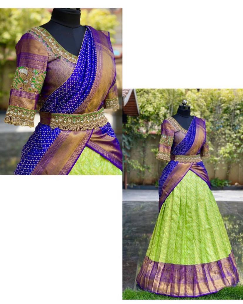 Royal Kanjivaram Silk Zari Lehenga Set with Banarasi Dupatta