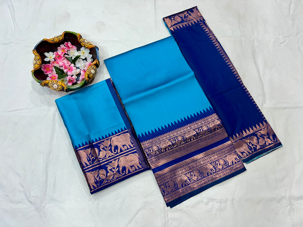 Elegant Kanjivaram Silk Zari Lehenga with Banarasi Dupatta Set