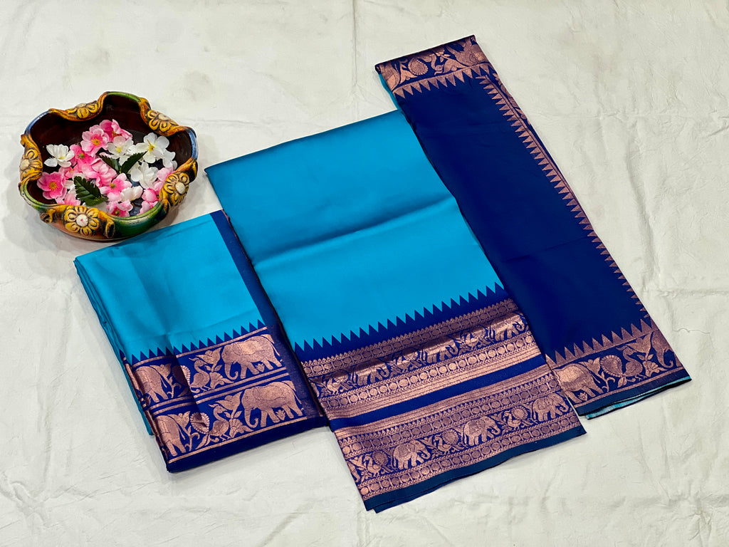 Elegant Kanjivaram Silk Zari Lehenga with Banarasi Dupatta Set