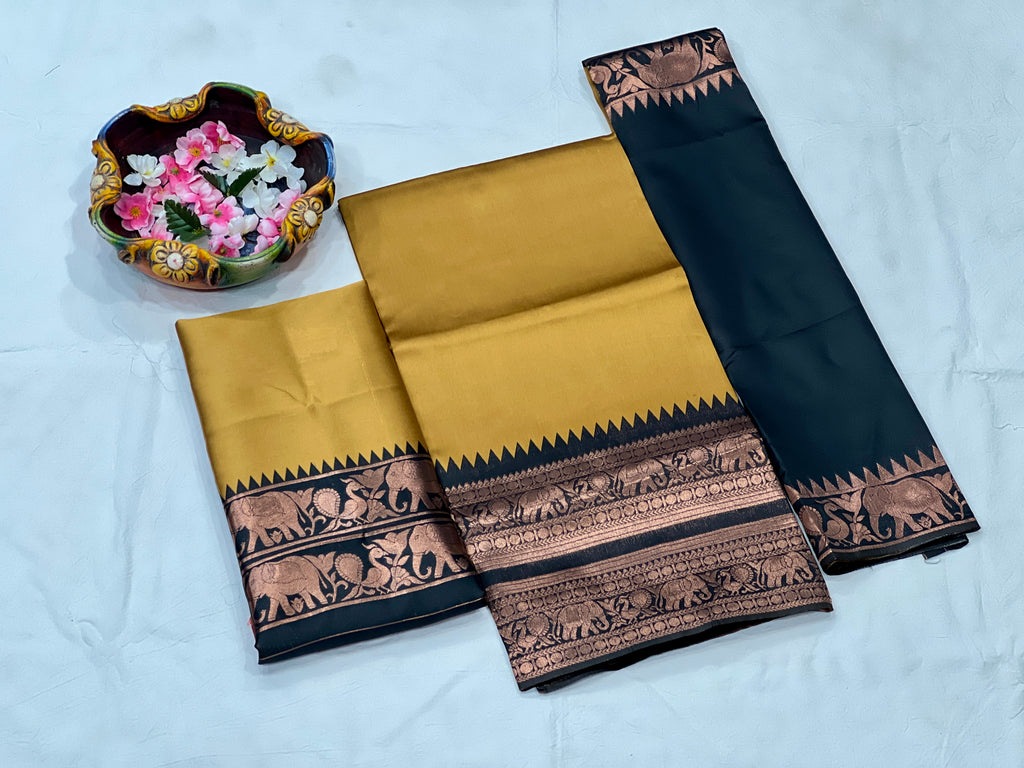 Elegant Kanjivaram Silk Zari Lehenga with Banarasi Dupatta Set