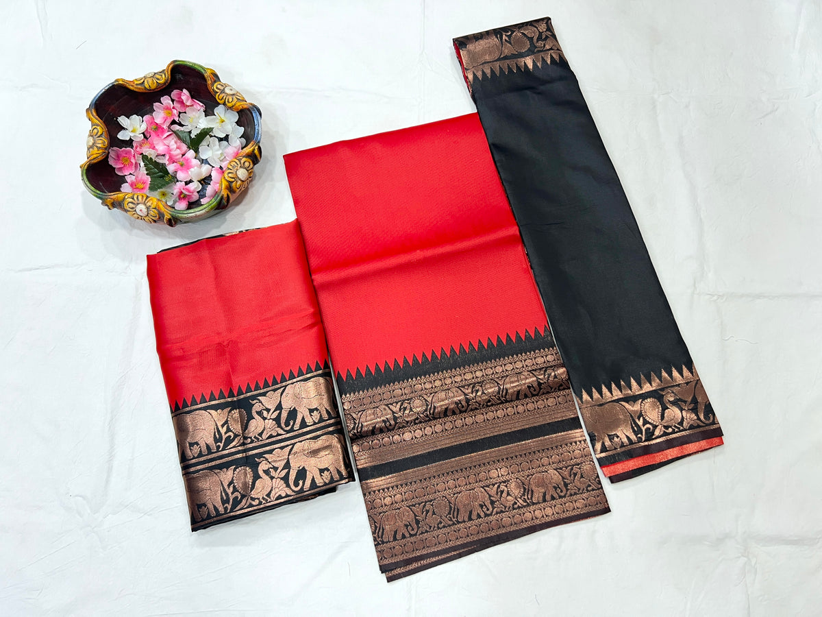 Elegant Kanjivaram Silk Zari Lehenga with Banarasi Dupatta Set