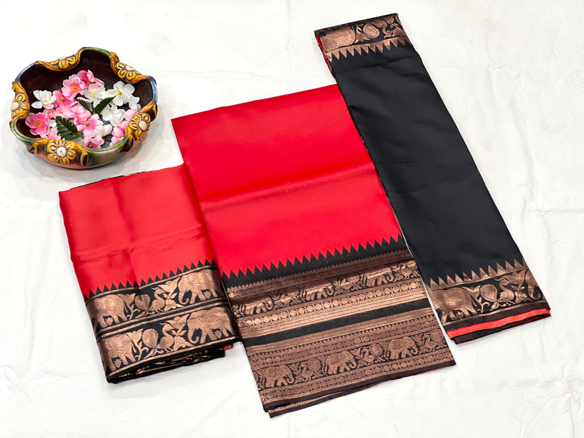 Elegant Kanjivaram Silk Zari Lehenga with Banarasi Dupatta Set