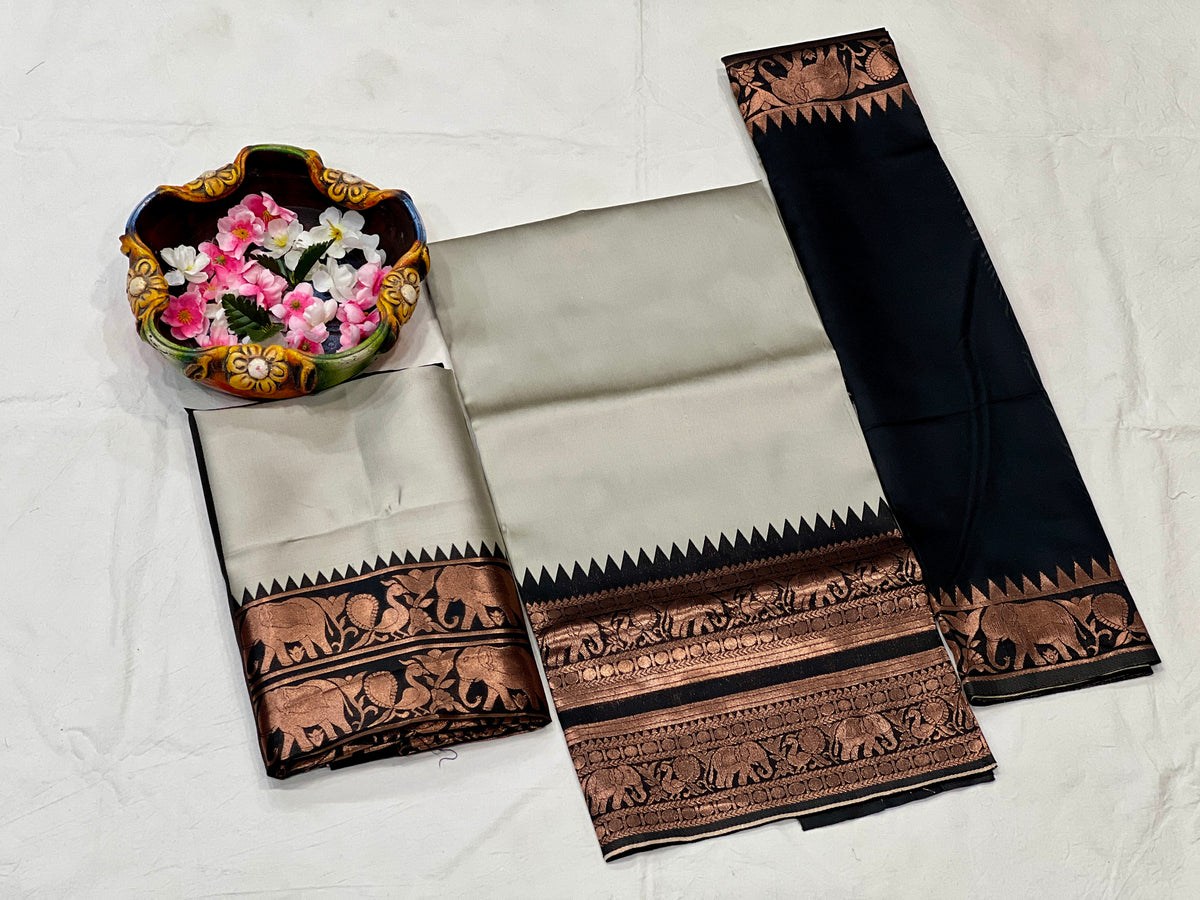 Elegant Kanjivaram Silk Zari Lehenga with Banarasi Dupatta Set