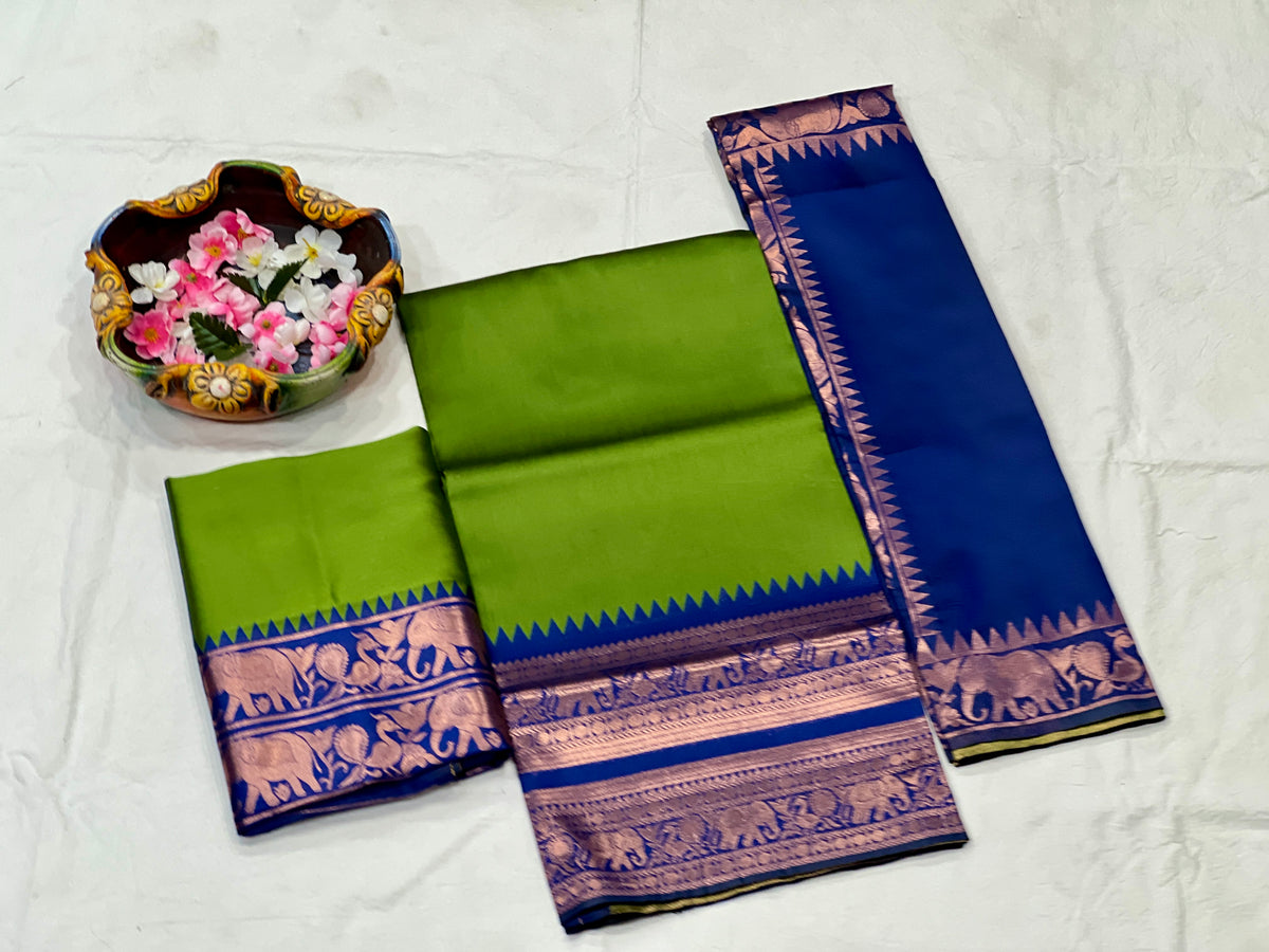 Elegant Kanjivaram Silk Zari Lehenga with Banarasi Dupatta Set