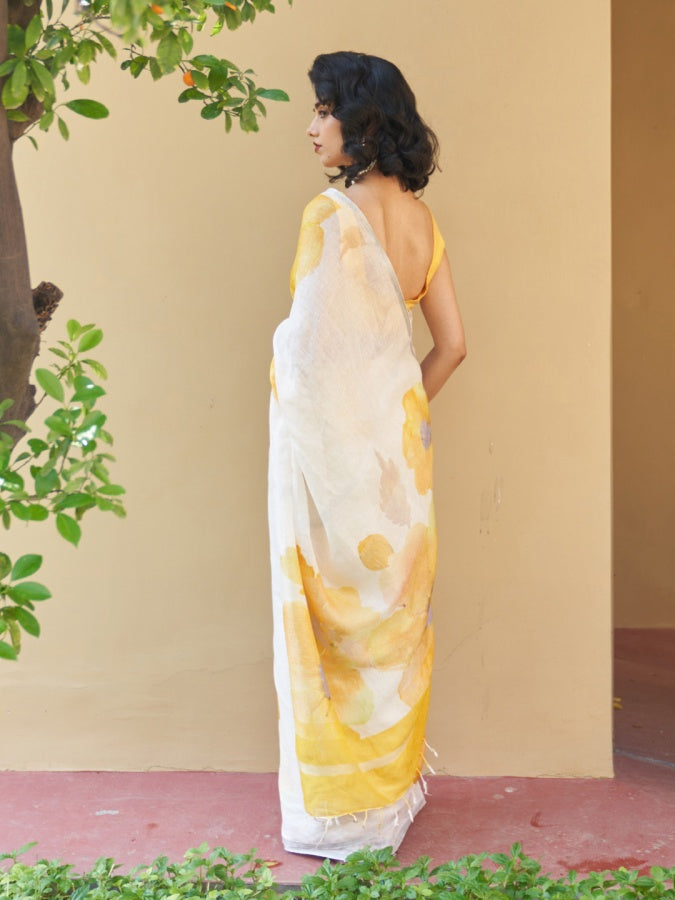 Exclusive Linen Cotton Digital Printed Saree