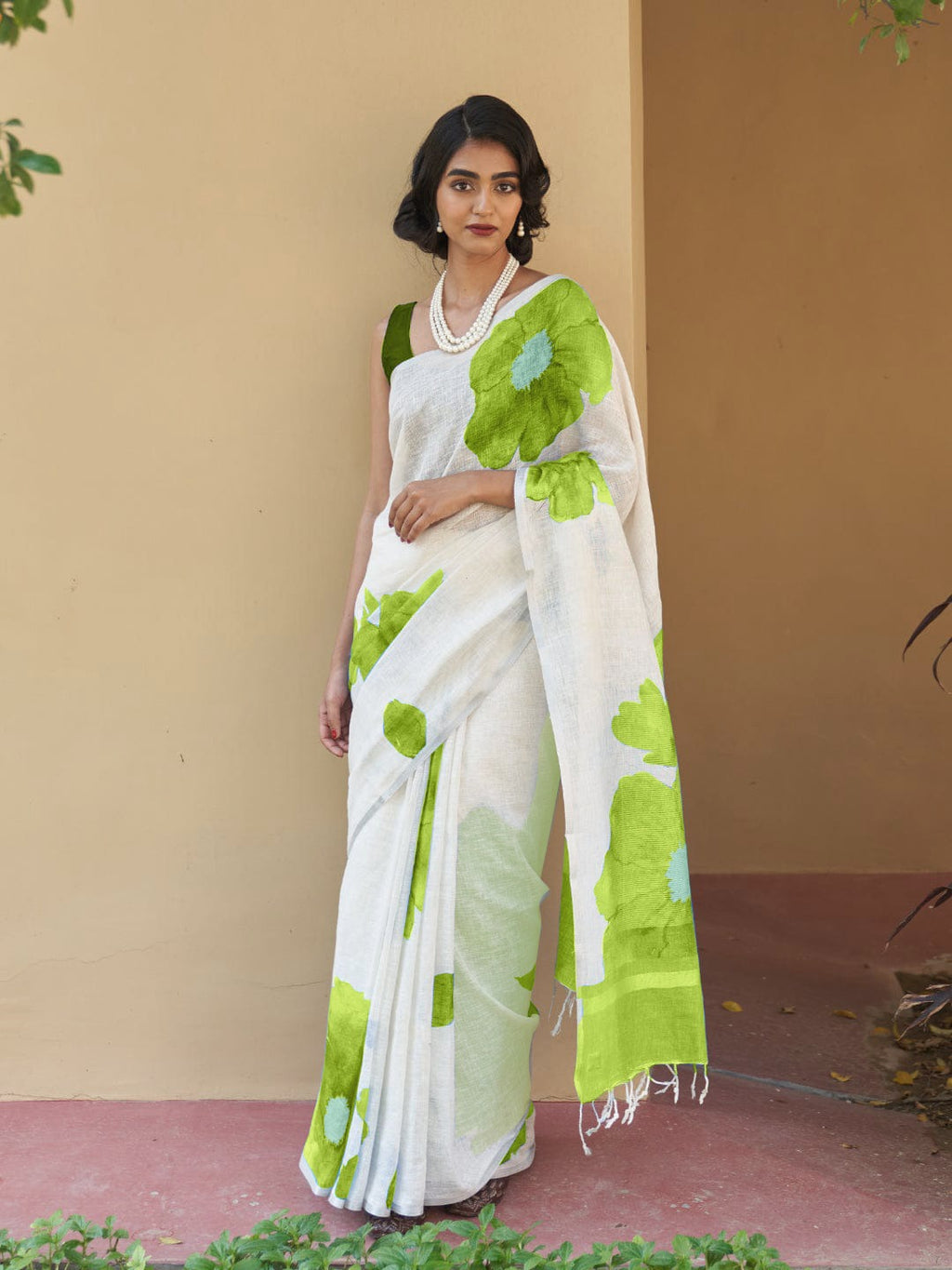 Exclusive Linen Cotton Digital Printed Saree