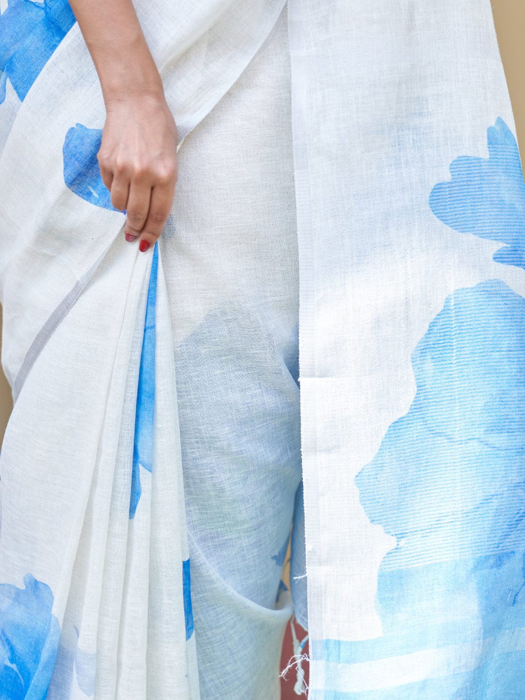 Exclusive Linen Cotton Digital Printed Saree