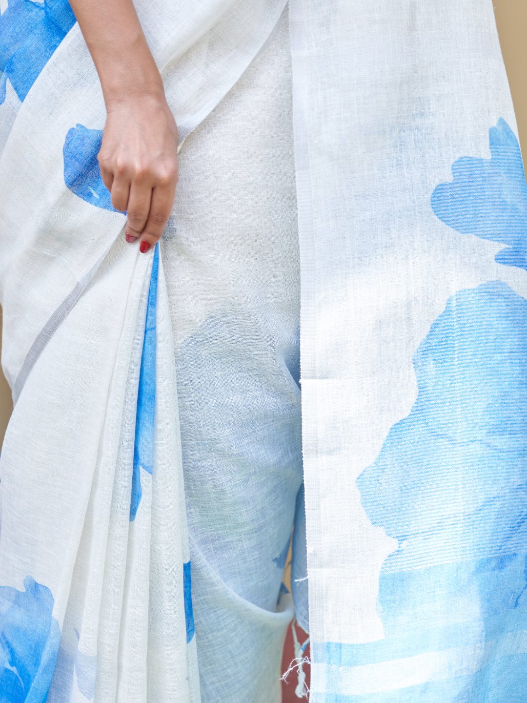 Exclusive Linen Cotton Digital Printed Saree
