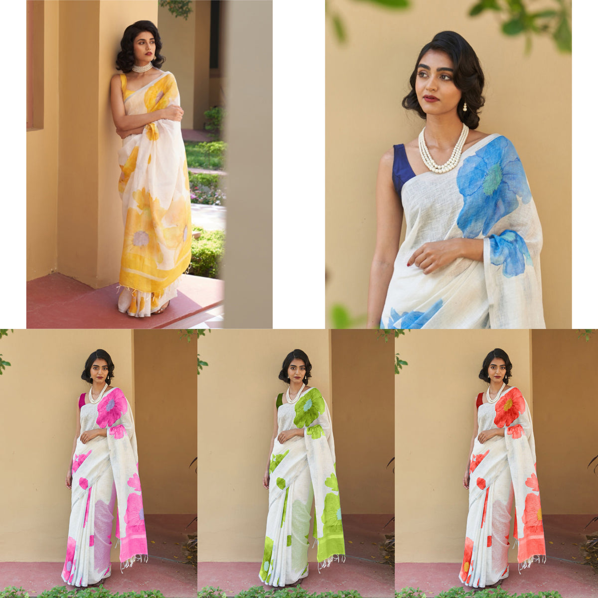 Exclusive Linen Cotton Digital Printed Saree