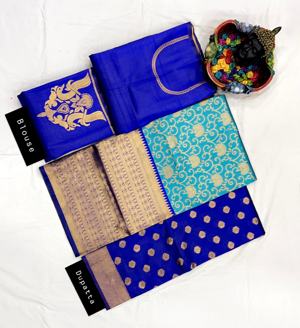 Elegant Kanjivaram Silk Zari Lehenga with Banarasi Dupatta Set