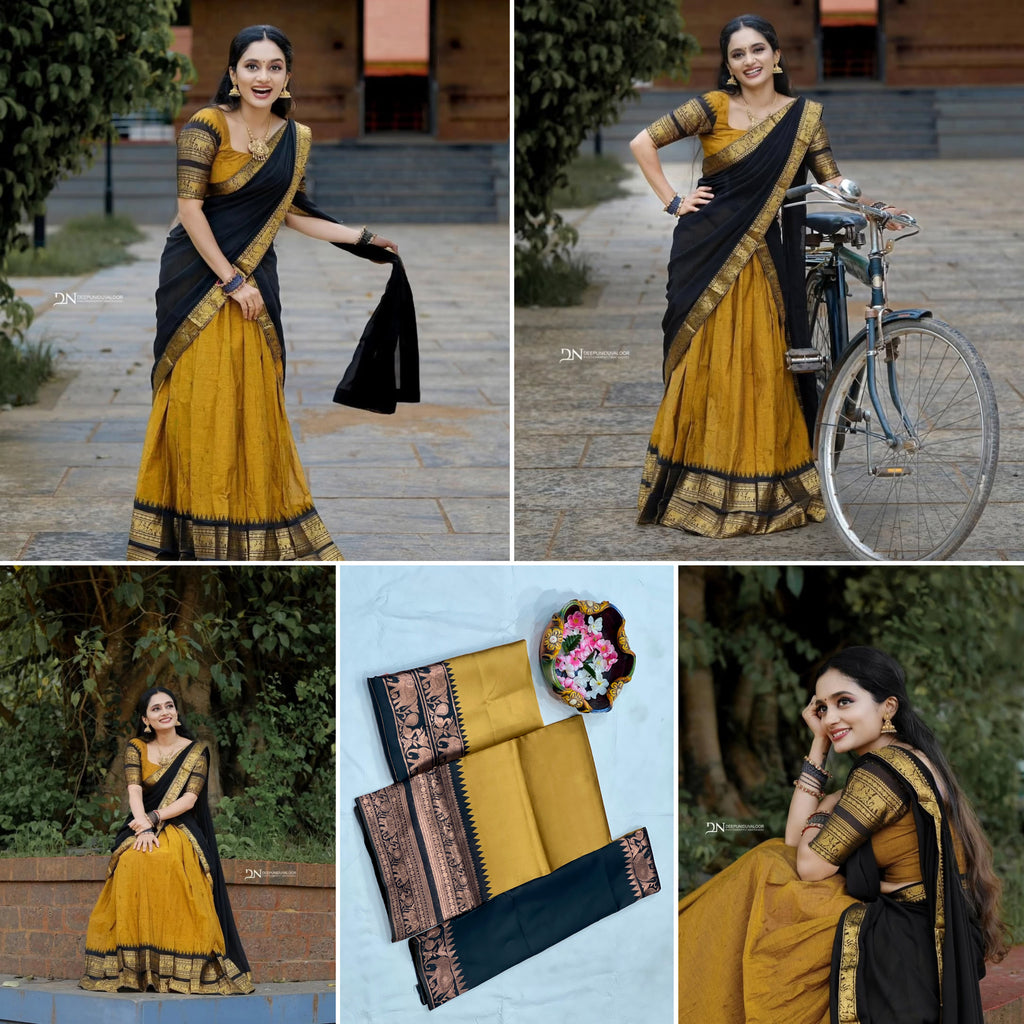 Elegant Kanjivaram Silk Zari Lehenga with Banarasi Dupatta Set