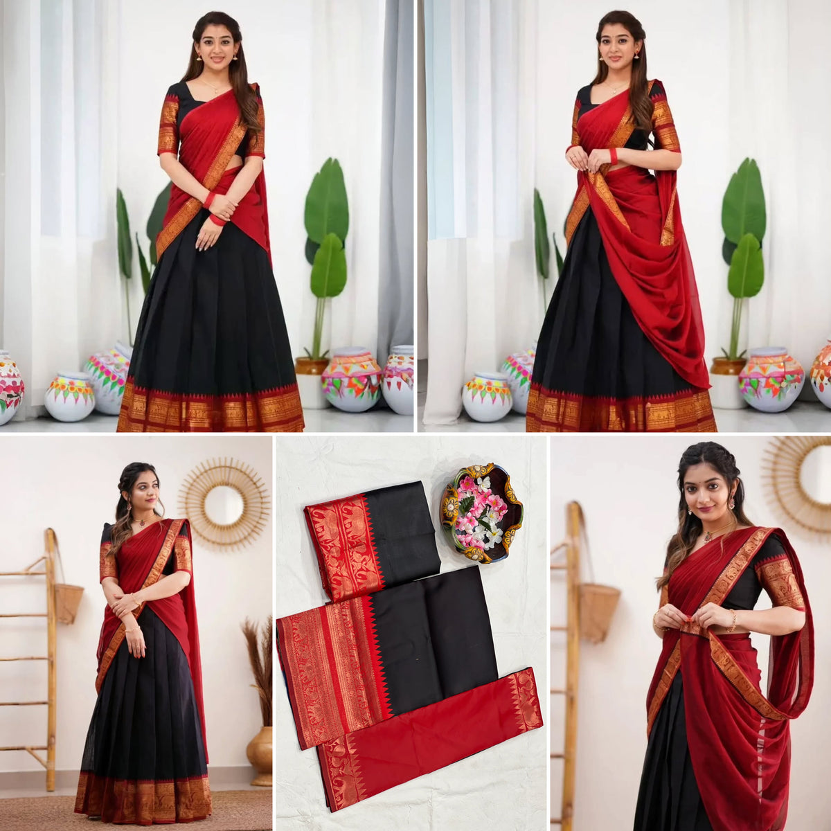 Elegant Kanjivaram Silk Zari Lehenga with Banarasi Dupatta Set