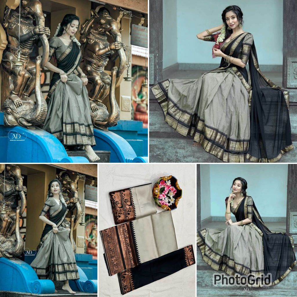 Elegant Kanjivaram Silk Zari Lehenga with Banarasi Dupatta Set