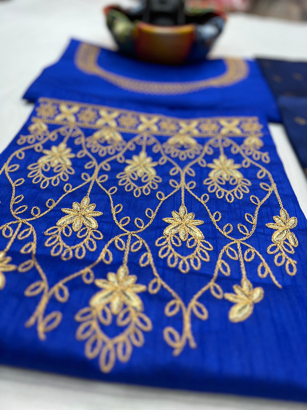 Royal Kanjivaram Lehenga with Mirror Work Butterfly Net Dupatta