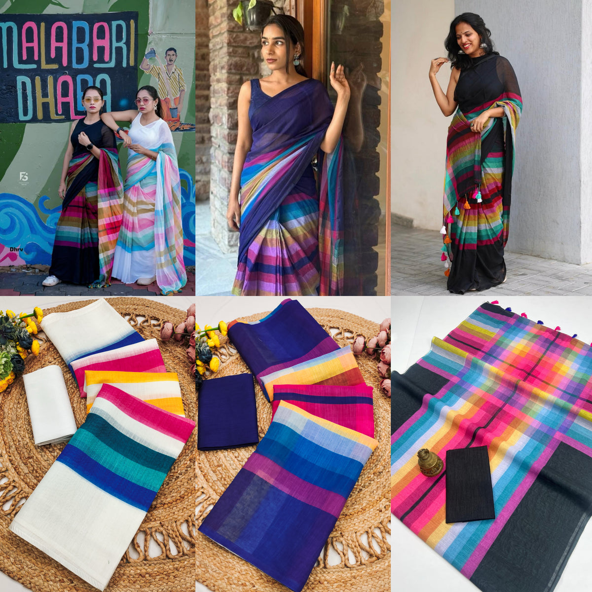 Linen Cotton With Beautiful Digital Printed Saree